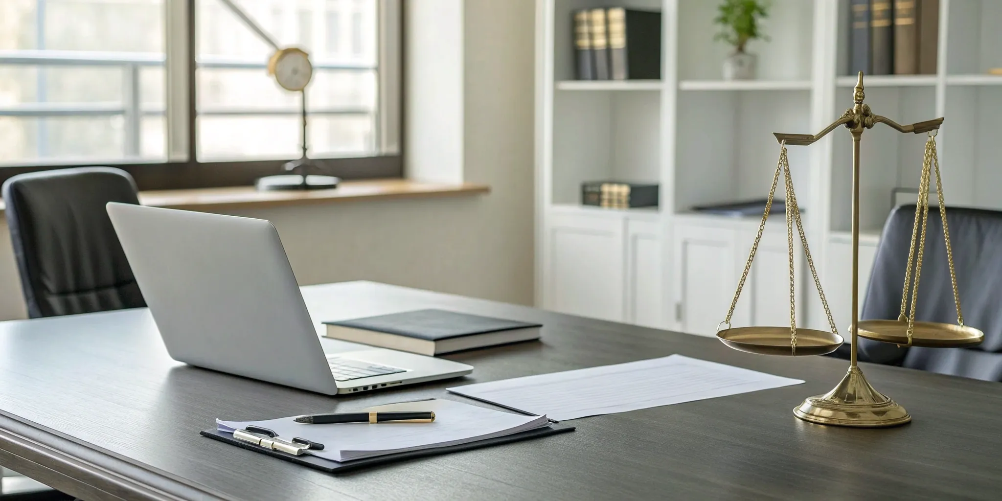 Commercial property damage attorney's desk with files for an apartment complex insurance claim.