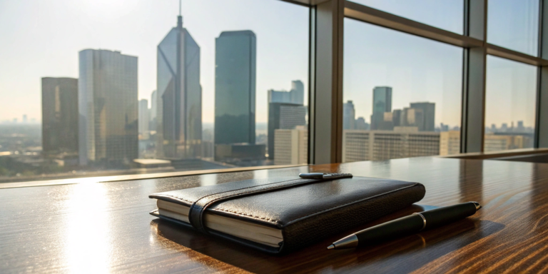 A desk prepared for a consultation with the best lawyer for a property insurance dispute.
