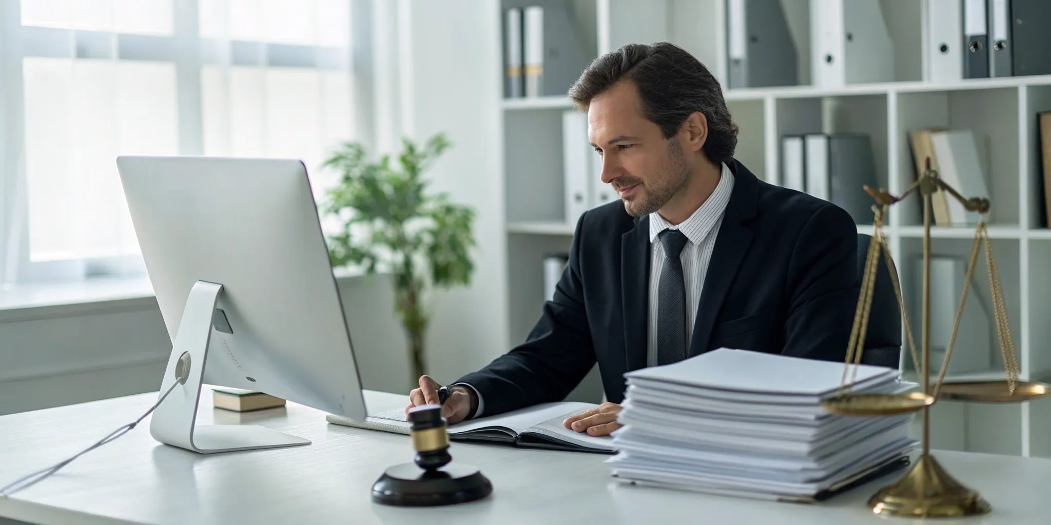 Condo storm damage lawyer reviewing an insurance claim for a client.