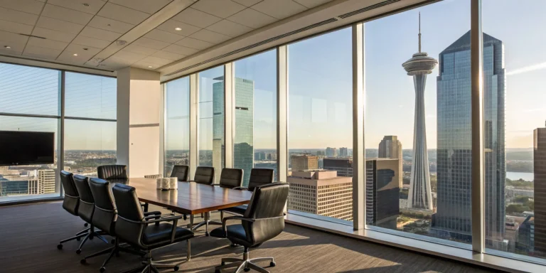 Dallas lawyer's conference room for a client suing their insurance company.