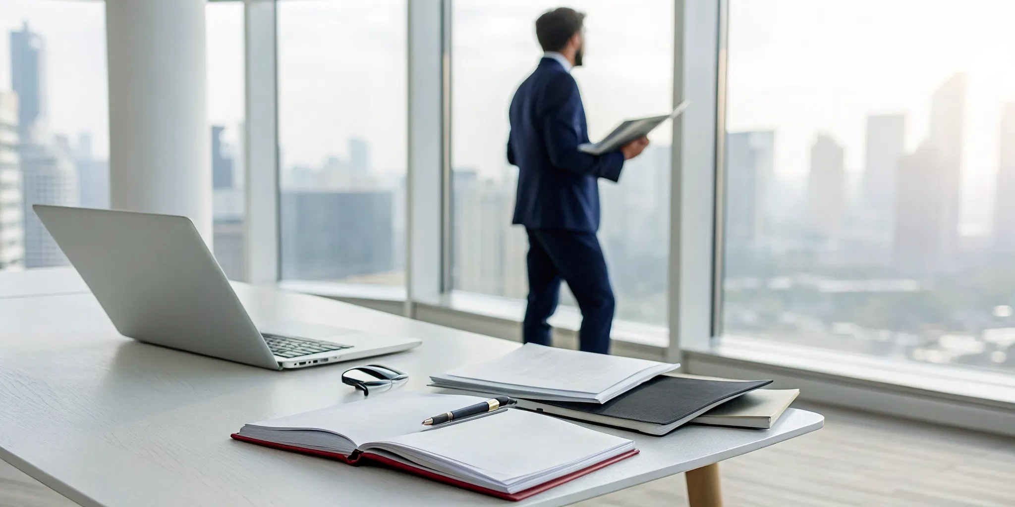 Business owner reviewing documents to appeal a denied business interruption claim.