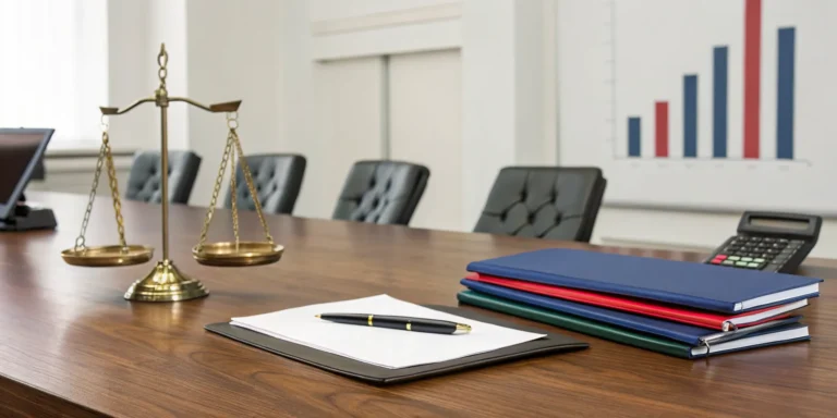 Scales of justice with legal documents for appealing an underpaid commercial property claim.