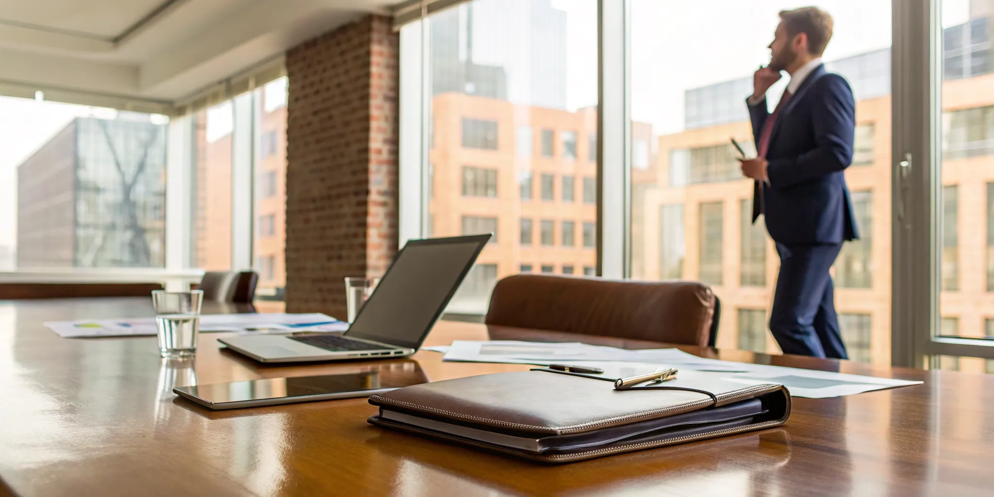 Office desk prepared for a consultation with a McKinney commercial property claim lawyer.