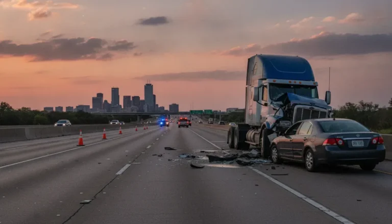 Commercial truck collision relevant to a Fort Worth 18 wheeler accident lawsuit