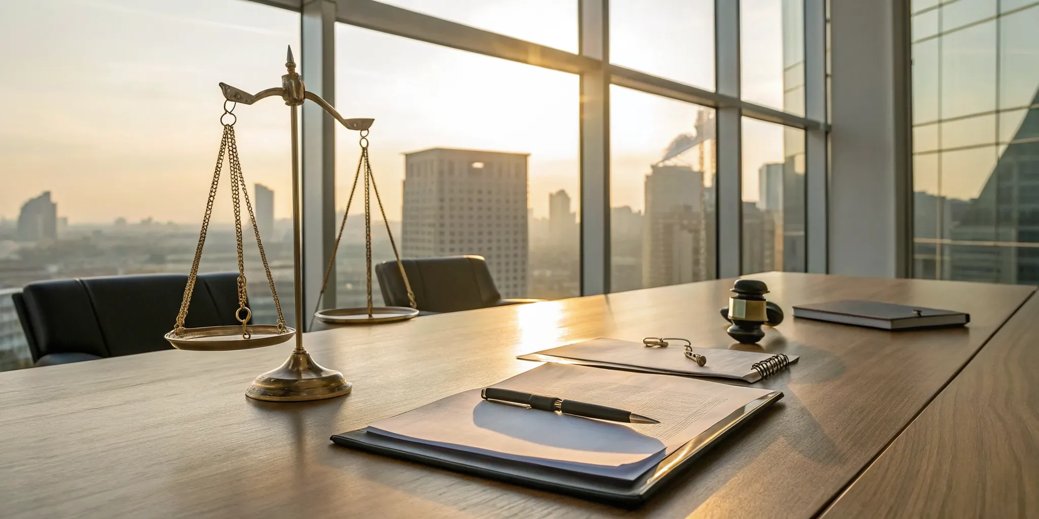 Gavel and scales of justice on the desk of a Texas Uber accident lawyer.