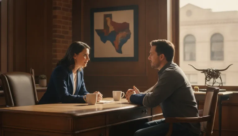 Fort Worth personal injury attorney meeting with a client