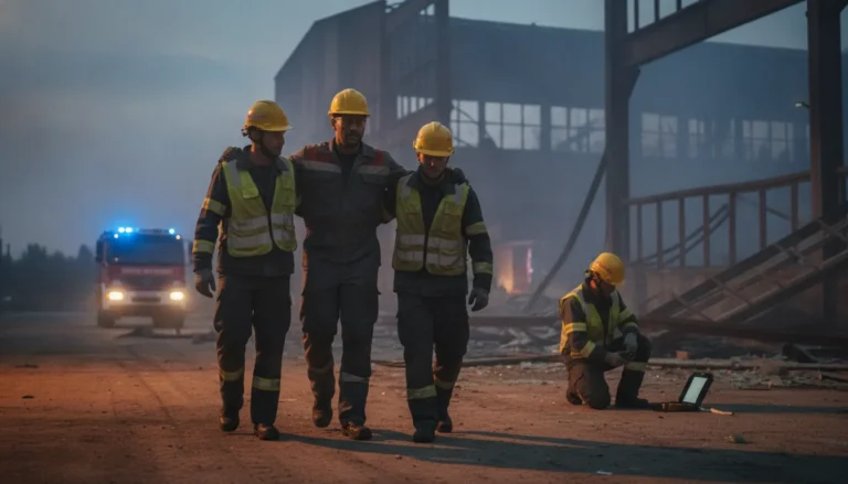 Workplace explosion injury attorney helping an injured industrial worker