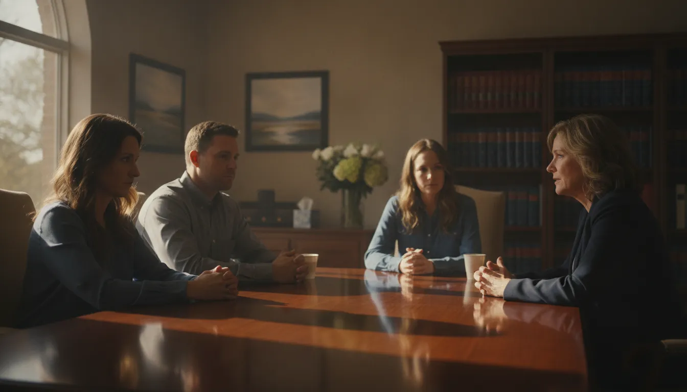 Texas family meeting with an attorney after a nursing home death