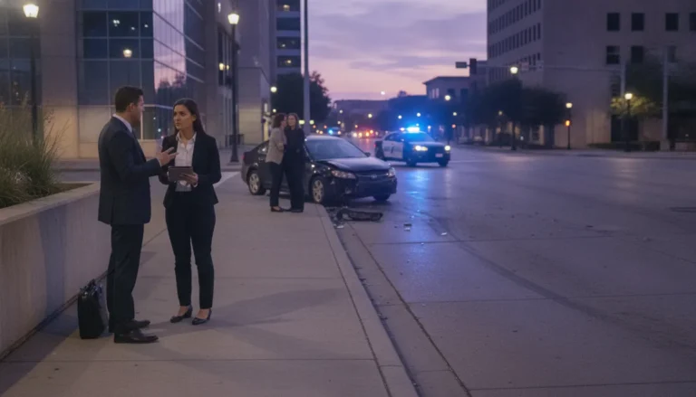Attorney reviewing evidence after a Fort Worth intersection accident
