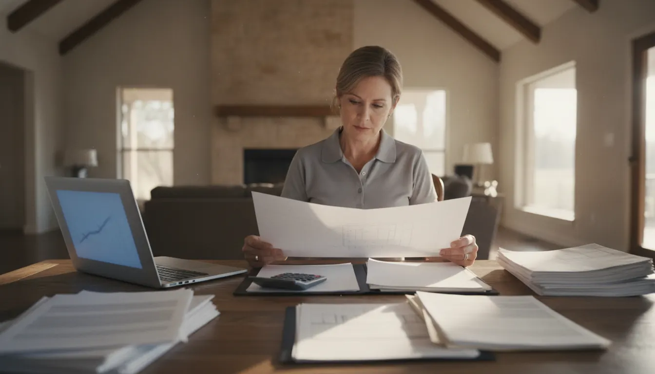 Texas property owner comparing an insurance settlement offer with repair documentation